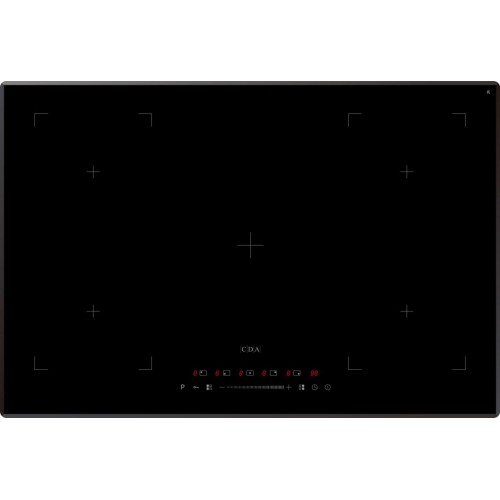 CDA - 5 Zone  77cm Induction Hob,2 Bridging Zones, Slider Control